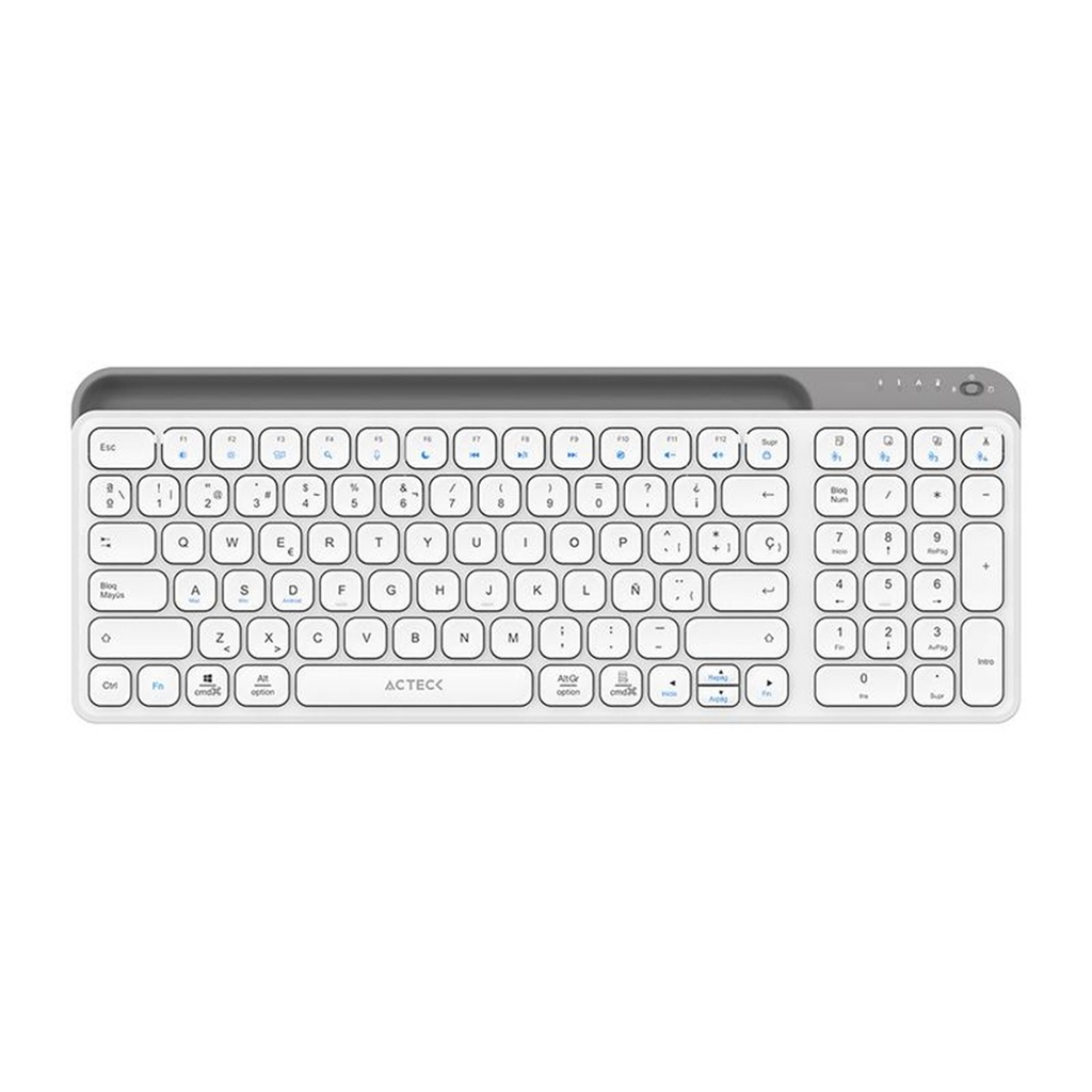 Teclado Acteck Inspire Trek TI747 Inalámbrico RF Bluetooth Español