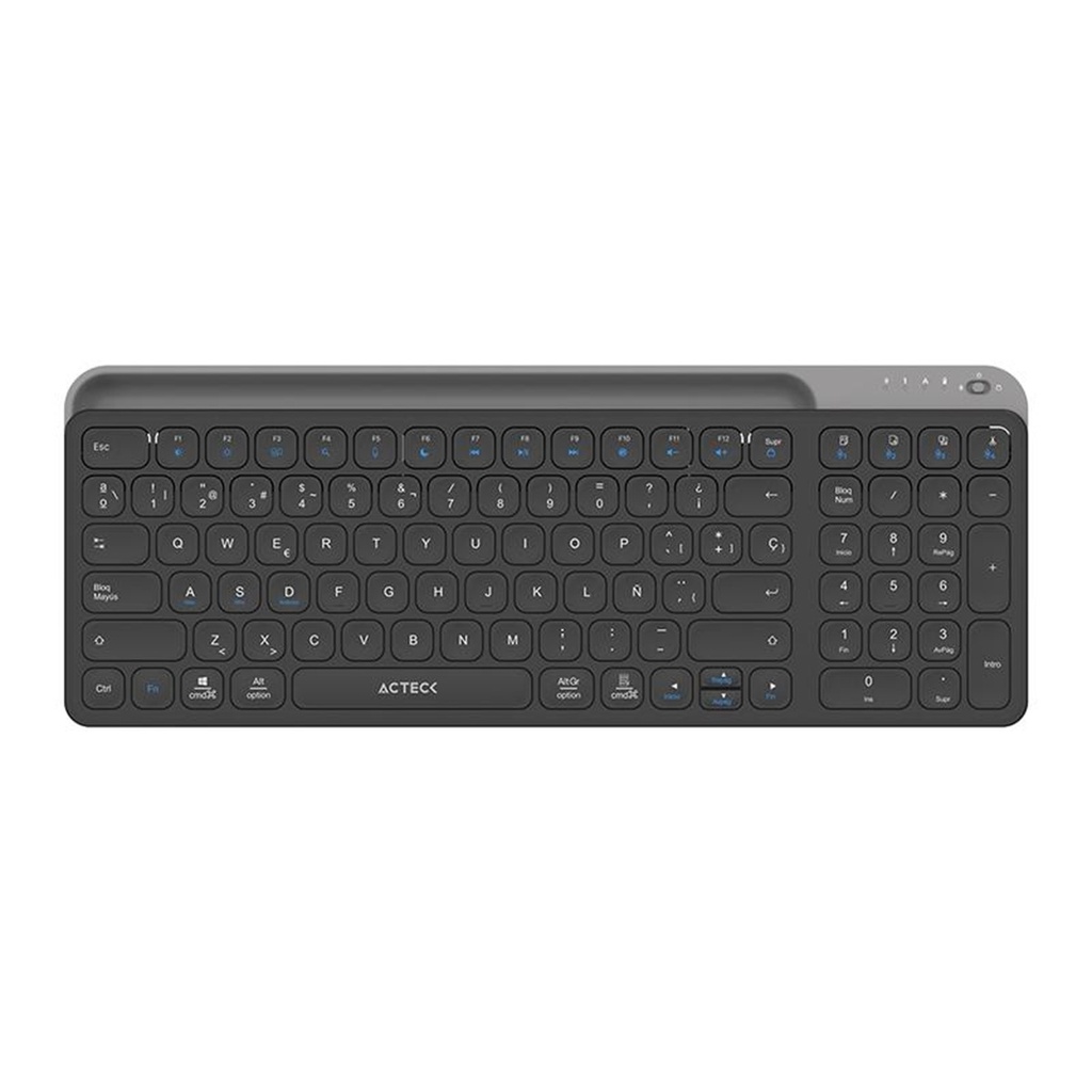 Teclado Acteck Inspire Trek TI747 Inalámbrico RF Bluetooth Español