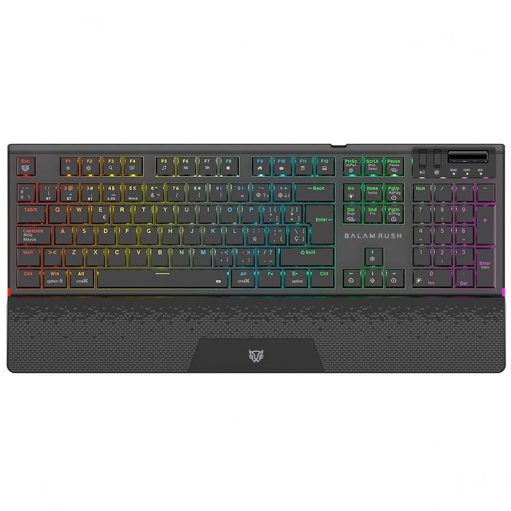 Teclado Mecánico Gamer Balam Rush Dominate Expert GK979I LED RGB Outemu Red RF Inalámbrico/Bluetooth Español 