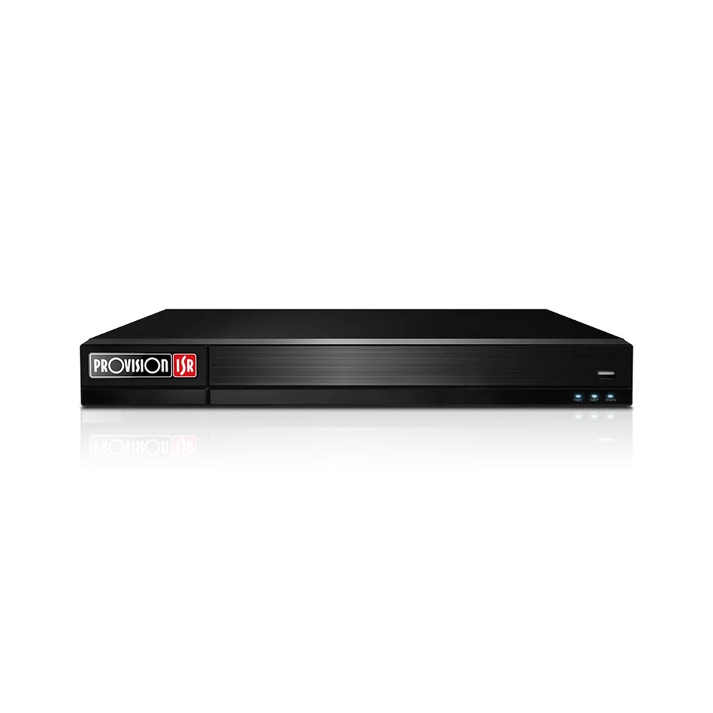 NVR de 16 Canales Provision-ISR NVR12-16400PFAN(1U) Para 2 Discos Duros máx. 20TB 2x USB 2.0 16x RJ-45 