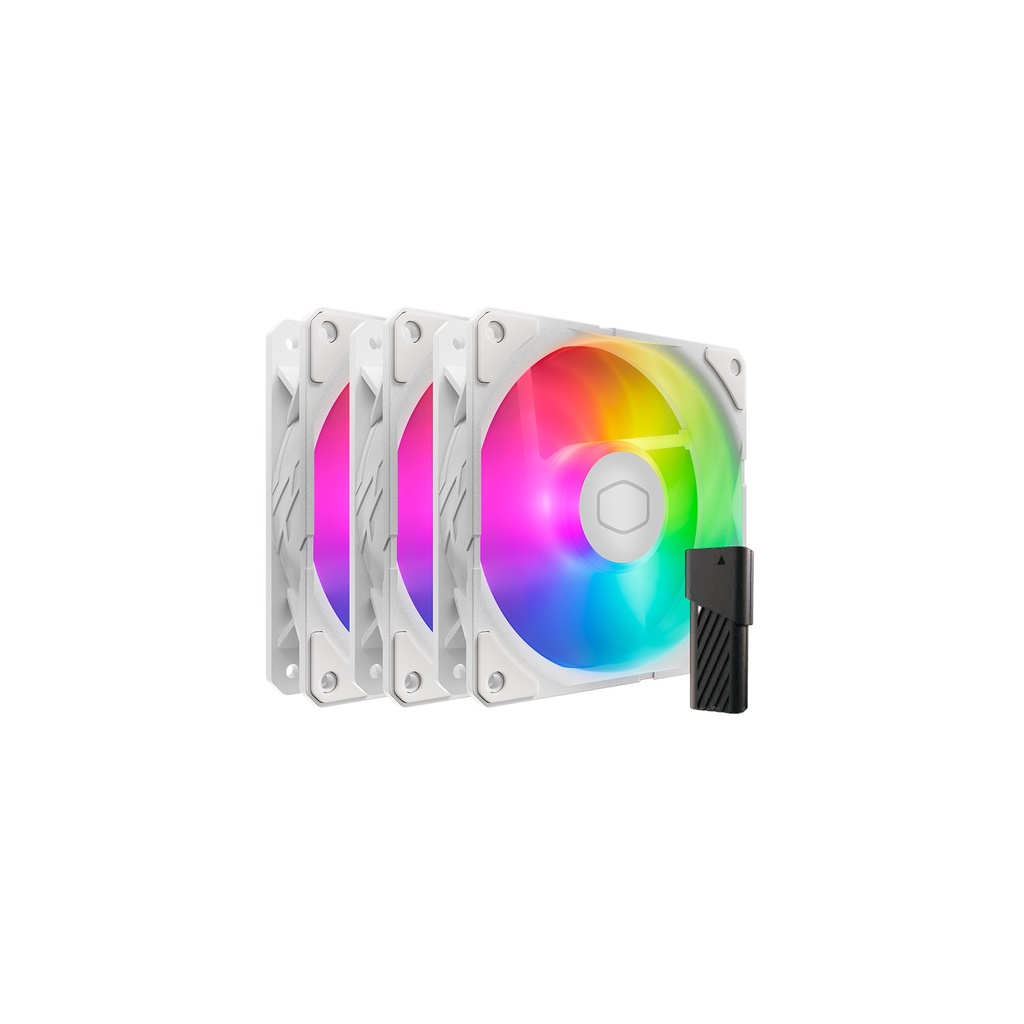 Ventilador p/gabinete cooler master mfx-b2dw-253p2-r2 sickleflow edge 120 argb we 3-in-1