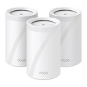 Kit 3 routers inalámbrico mesh interior para hogar / triple banda wi-fi 7 be9300 mbps / 2 puerto 2.5 gigabit wan/lan / 4 antenas internas / operación multi-link mlo / administración mediante la app deco (ios, android) / homeshield