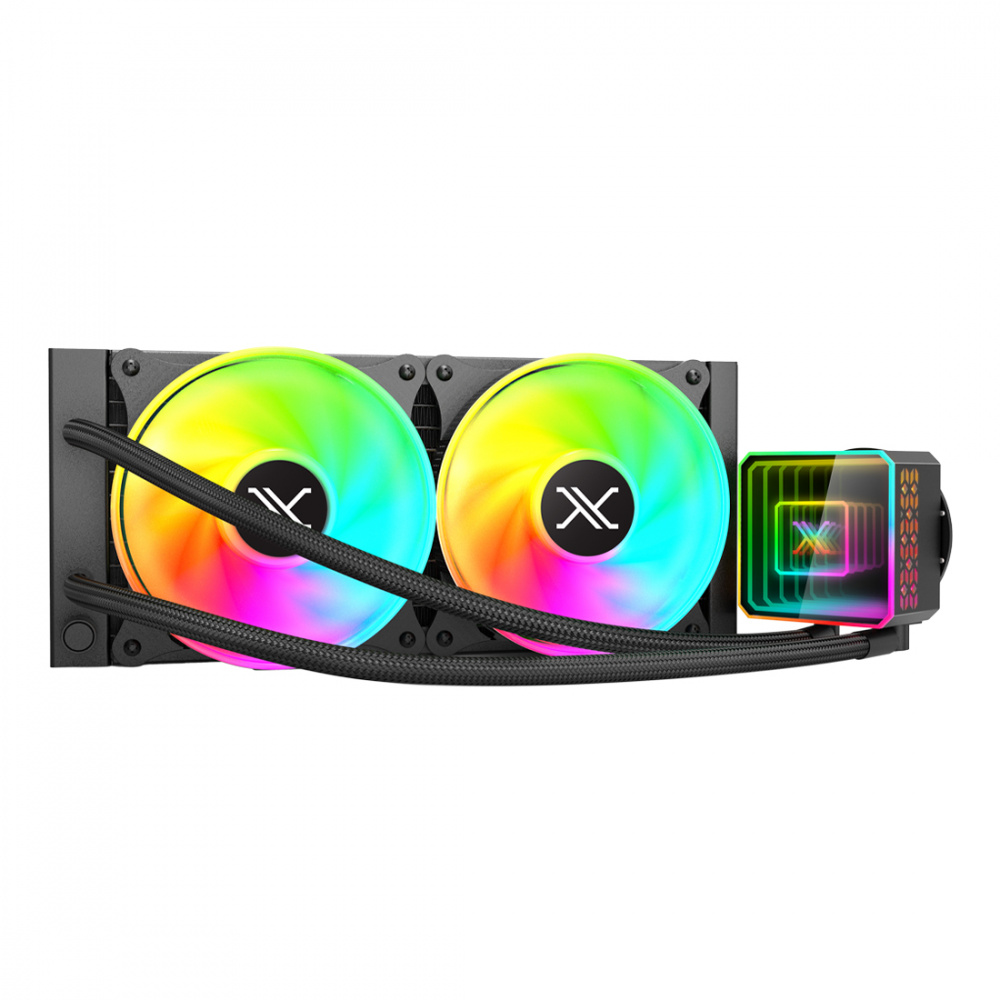 Ventilador p/cpu xzeal xzco412b xz-412 vostok 240mm argb negro enfriamiento liquido