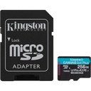 Memoria Flash Kingston Canvas Go! Plus 256GB MicroSD UHS-I Clase 10 Con Adaptador