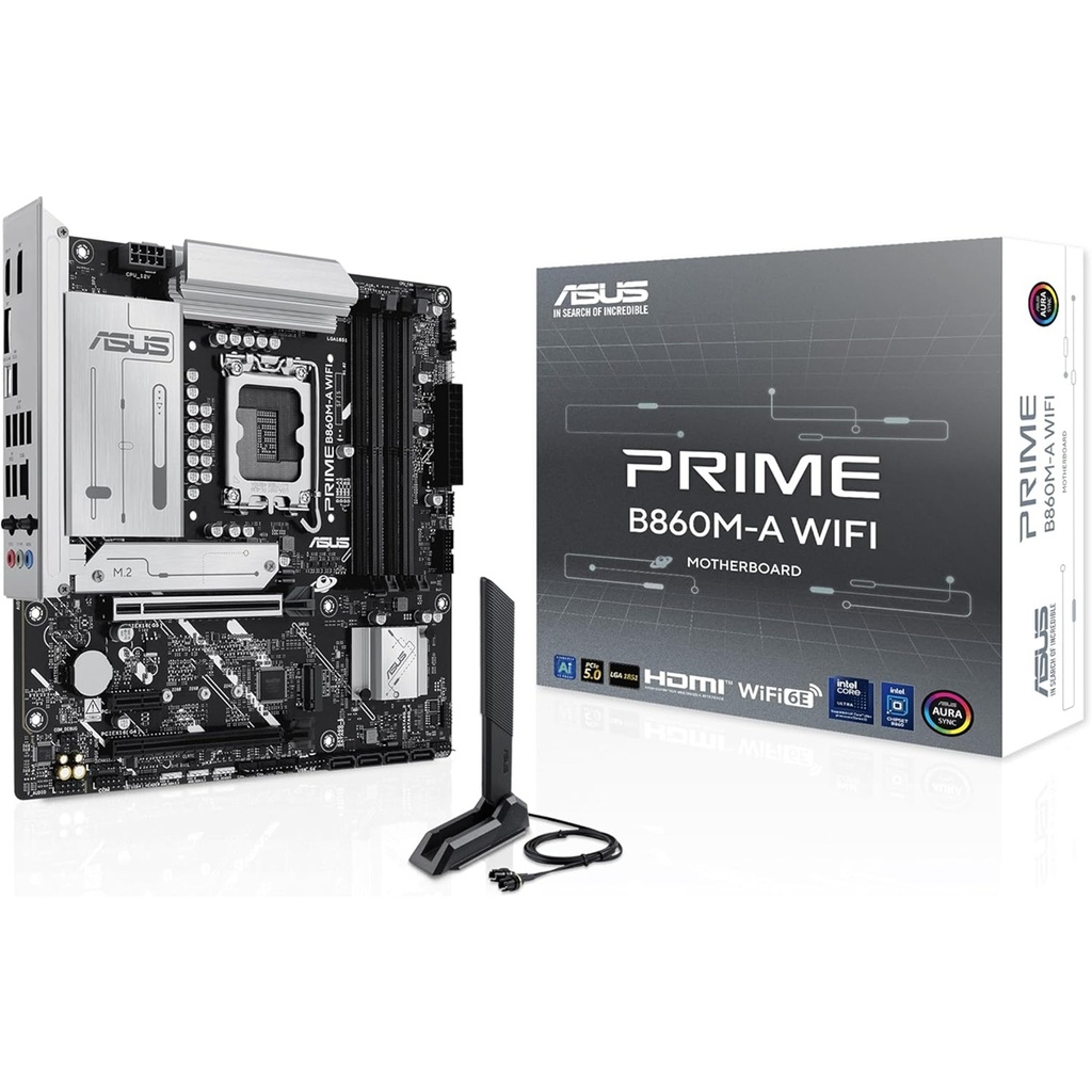 Tarjeta Madre DDR5 Asus PRIME B860M-A WIFI LGA S-1851 HDMI Display Port  Wifi 6e