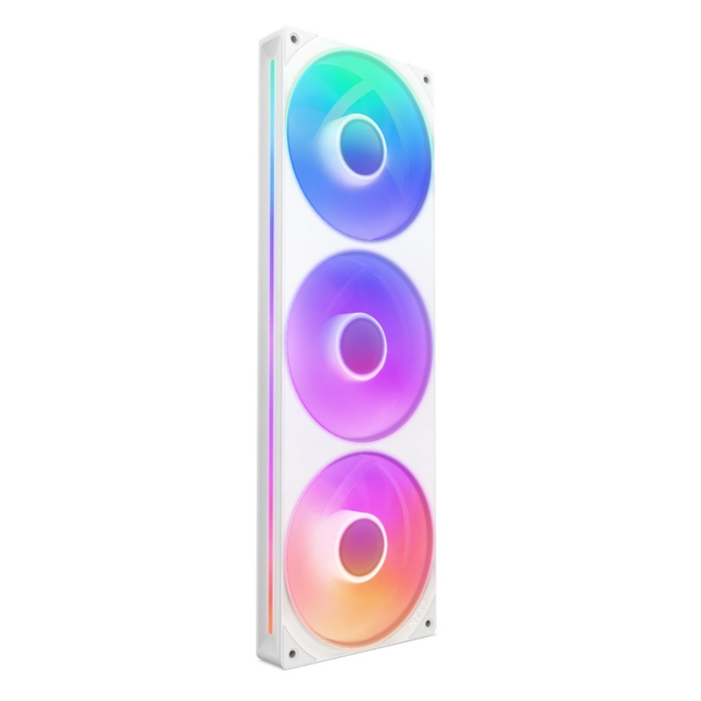 NZXT F360 RGB Core - Marco de 14.17 pulgadas con 3 ventiladores de 4.72 pulgadas y 8 luces LED RGB en cada ventilador; con control de velocidad e iluminación, alta presión estática y flujo de aire,