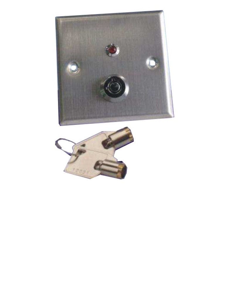 Yli yks850ls - botón liberador con llave / luz  led / acero inoxidable / resistente al agua /  nc y no/ #nuevoprecio