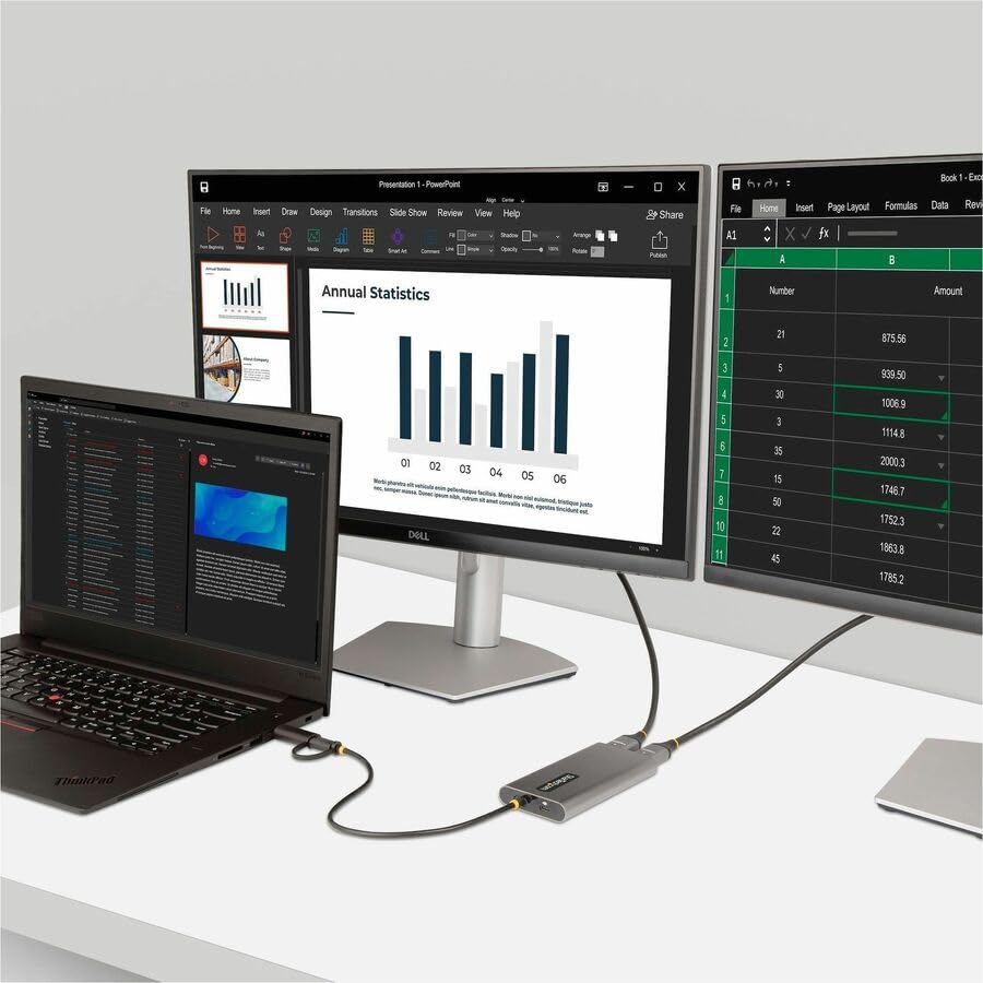 Adaptador usb-c a hdmi doble 4k a 60hz pd de 100w tipo c