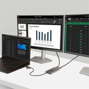 Adaptador usb-c a hdmi doble 4k a 60hz pd de 100w tipo c