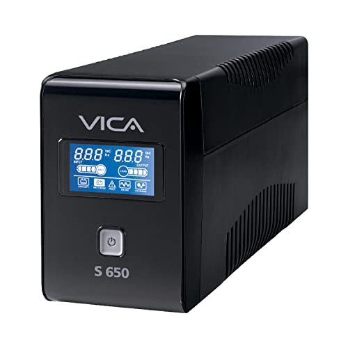 Vica s650 nobreak 650va/360w pantalla lcd 8 tomas