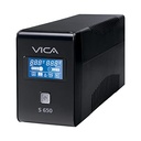 Vica s650 nobreak 650va/360w pantalla lcd 8 tomas