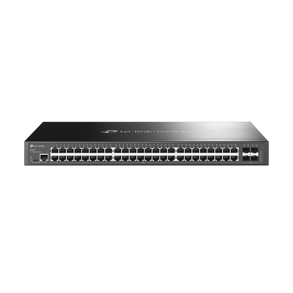 Switch TP-Link Gigabit Ethernet TL-SG3452 48 Puertos 10/100/1000Mbps + 4 Puertos SFP 104 Gbit/s 16.000 Entradas Administrable 