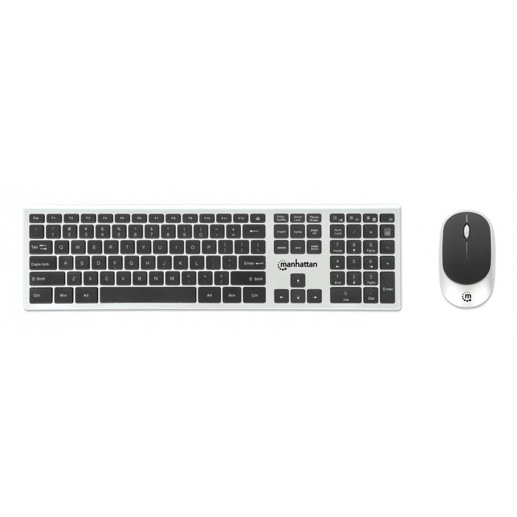 Kit de Teclado y Mouse Manhattan MWK7400 RF Inalámbrico Multicolor