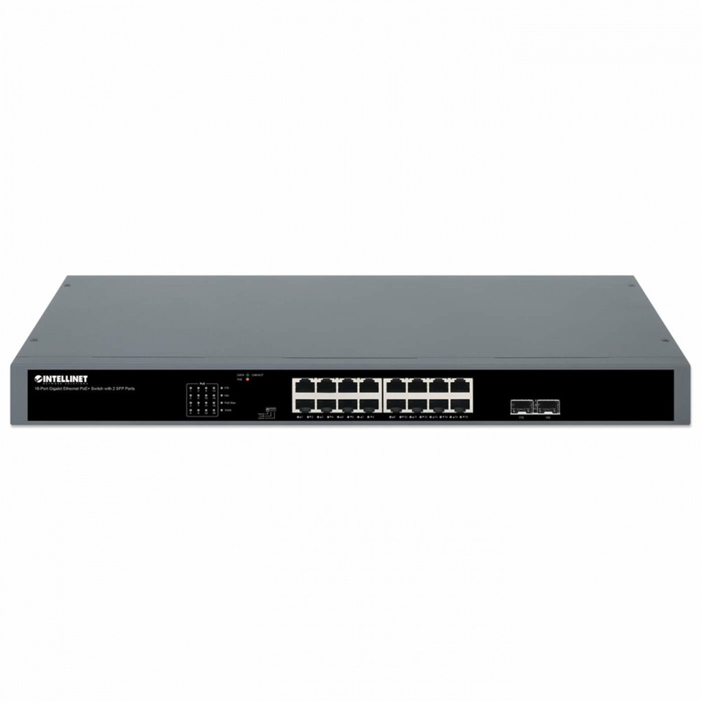 Switch Intellinet Gigabit Ethernet 561983, 16 Puertos 10/100/1000Mbps + 2 Puertos SFP + Puertos SFP+ + Puertos QSFP28 + Puertos QSFP+ 250W 36 Gbit/s 8000 Entradas No Administrable 