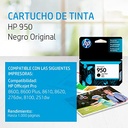 Cartucho hp 950 negro officejet para 8600 k8600 8600+ 8100 cn049al