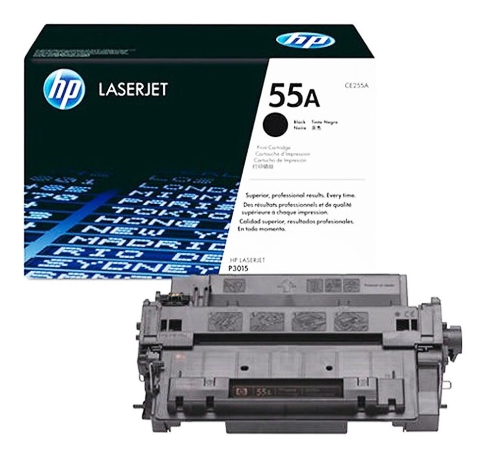 Toner hp negro para laserjet 3015dn ce255a