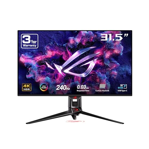 Monitor oled asus 32" pg32ucdm rog swift 3840x2160 240hz 0.03ms 2*hdmi dp g-sync