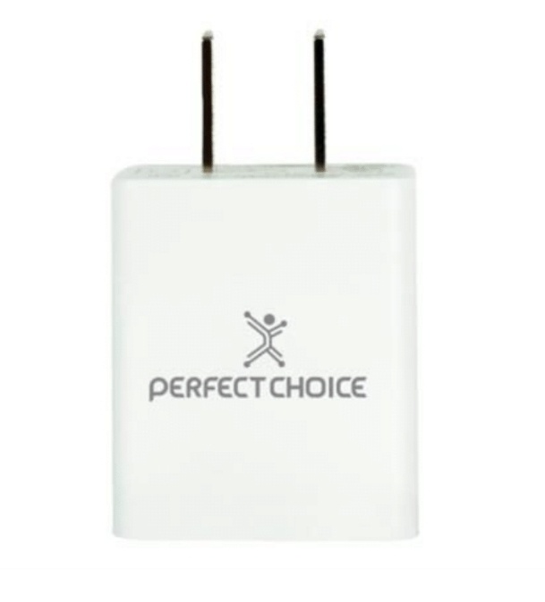 Cargador de pared perfect choice pc-240372 conexion usb carga rapida salida 2.4 a blanco