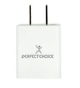 Cargador de pared perfect choice pc-240372 conexion usb carga rapida salida 2.4 a blanco