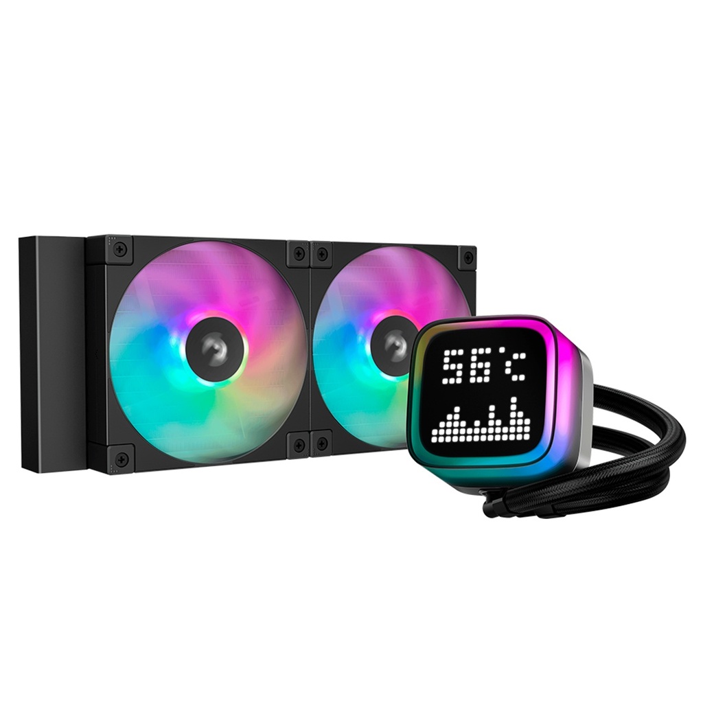 Enfriamiento Líquido Para CPU DeepCool LP240 ARGB 2x120mm Hasta 2400RPM