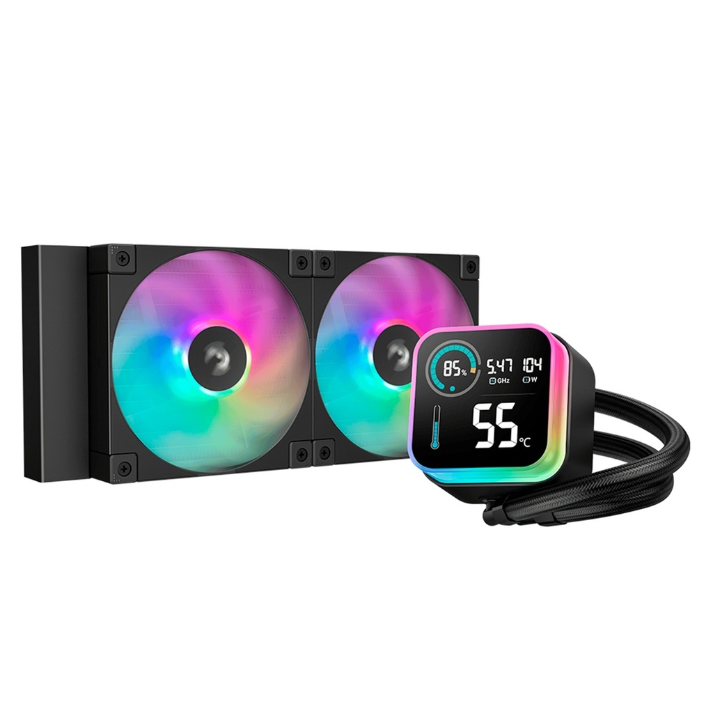 Enfriamiento Líquido Para CPU DeepCool LQ240 ARGB 2x120mm Hasta 2400RPM