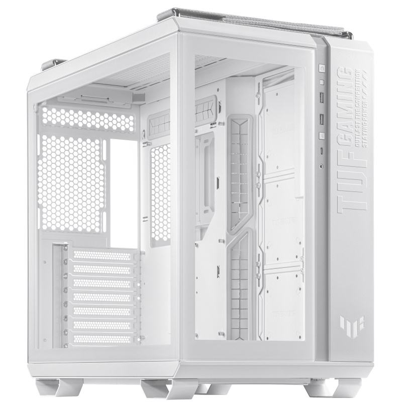 Gabinete ASUS TUF GAMING GT502, Midi-Tower, ATX/Micro-ATX/Mini-ITX, USB 3.0, sin Fuente, sin Ventiladores Instalados, Blanco