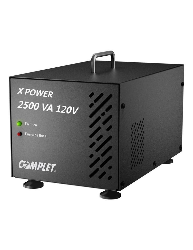 Regulador Complet ERV-10-005, 2.500W, 2.5kVA, Entrada 120V, Salida 120V, 2 Salidas