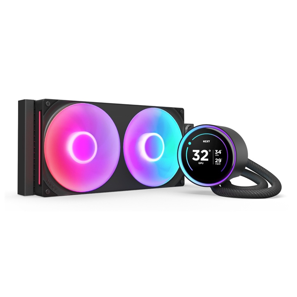 Enfriamiento Líquido Para CPU NZXT Kraken Elite 280 2x 140mm Hasta 2000RPM
