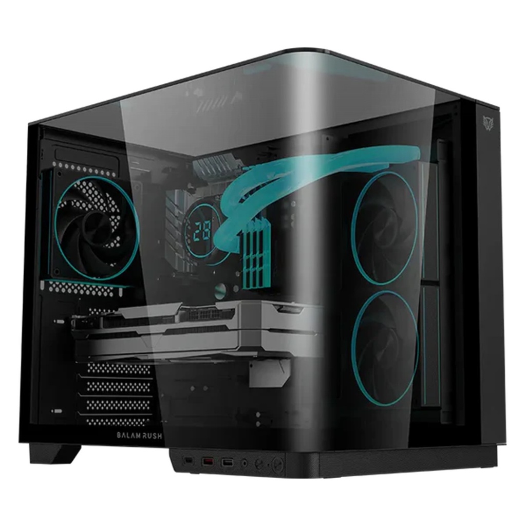 Gabinete Balam Rush Tank Expert Curve 6800 Midi-Tower ATX/Micro-ATX/ITX USB 2.0/3.0 sin Fuente 3 Ventiladores Instalados