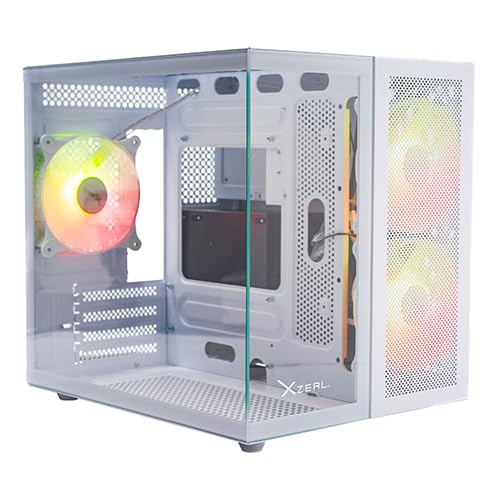 Gabinete Xzeal CXi1, Mini-Tower, Micro-ATX/Mini-ITX, USB 2.0/3.0, sin Fuente, 3 Ventiladores Instalados, Blanco