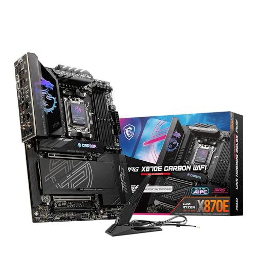 Tarjeta madre msi mpg x870e carbon wifi socket am5 4*ddr5 8400 hdmi 4*m.2 atx