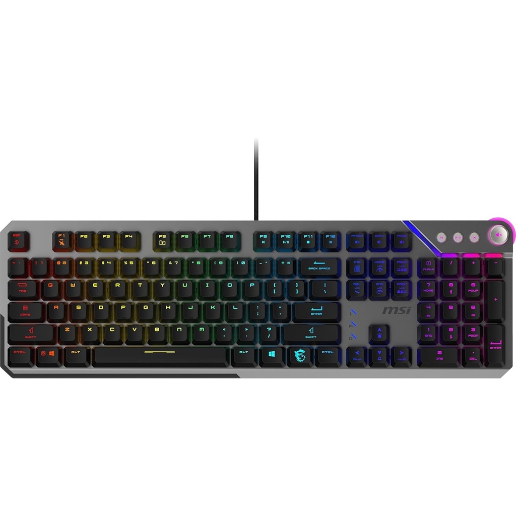 Teclado Mecánico Gamer MSI STRIKE 600 SILENT LED RGB Alámbrico USB Inglés