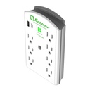 Supresor de Picos Koblenz SS-1100 USBAC 7 Contactos NEMA-15R 1 Puerto USB Tipo C y 1 Puerto USB Tipo A