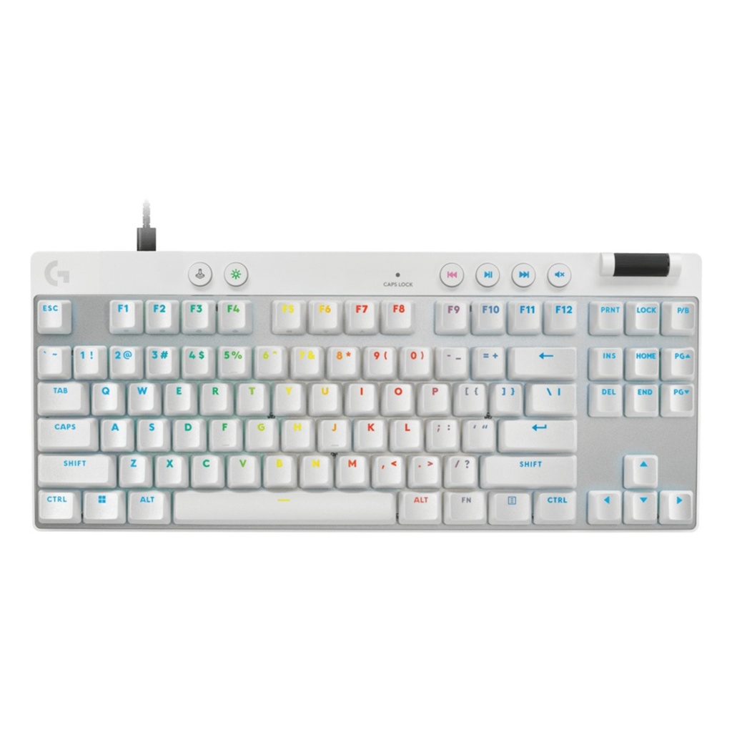 Teclado Mecánico Gamer Logitech PRO X TKL RAPID LED RGB TKL Magnéticos Analógicos Alámbrico USB/Bluetooth Inglés