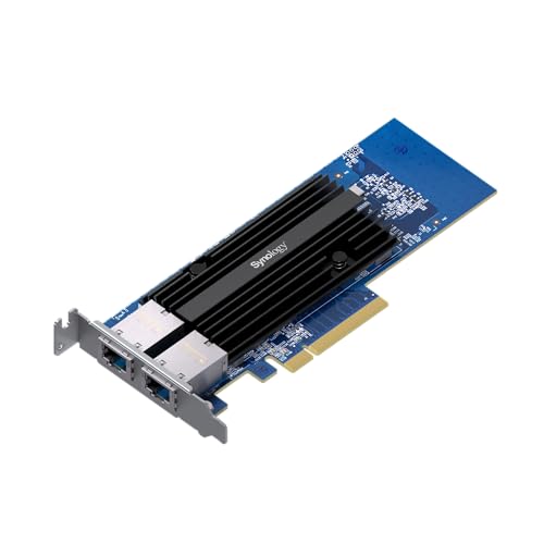 Tarjeta de red synology e10g30-t2 de 2 puerto ethernet 10 gbe de alta velocidad, pcie 3.0 x8 para nas. ver modelos compatibles