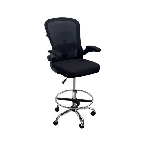 Silla alta nextep descansa brazos ajustable con reposapiés color negro ajustable diseño con soporte lumbar ajustable -