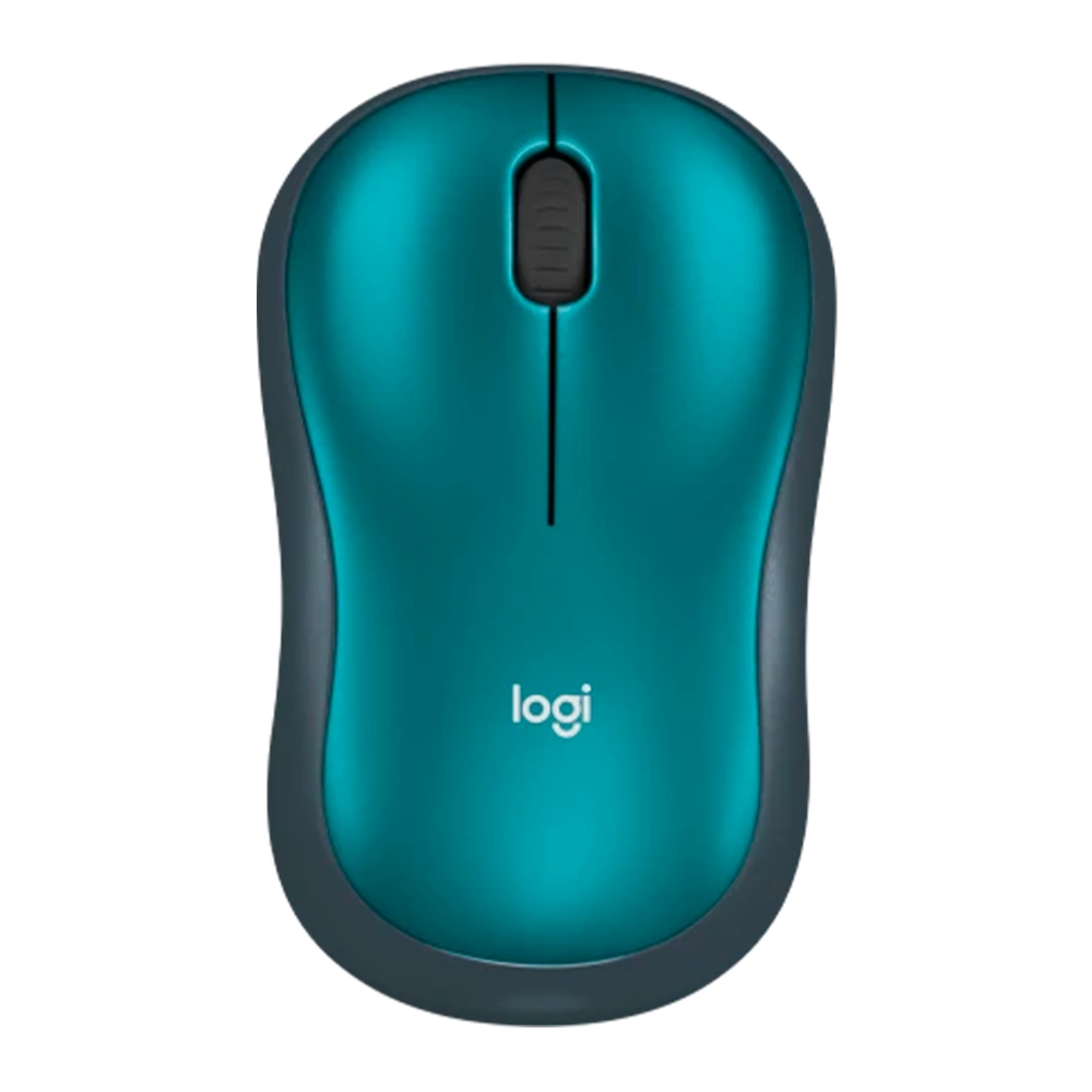 Mouse Logitech Óptico M185 / Inalámbrico / USB / 1000DPI / Negro-Azul / 910-003636