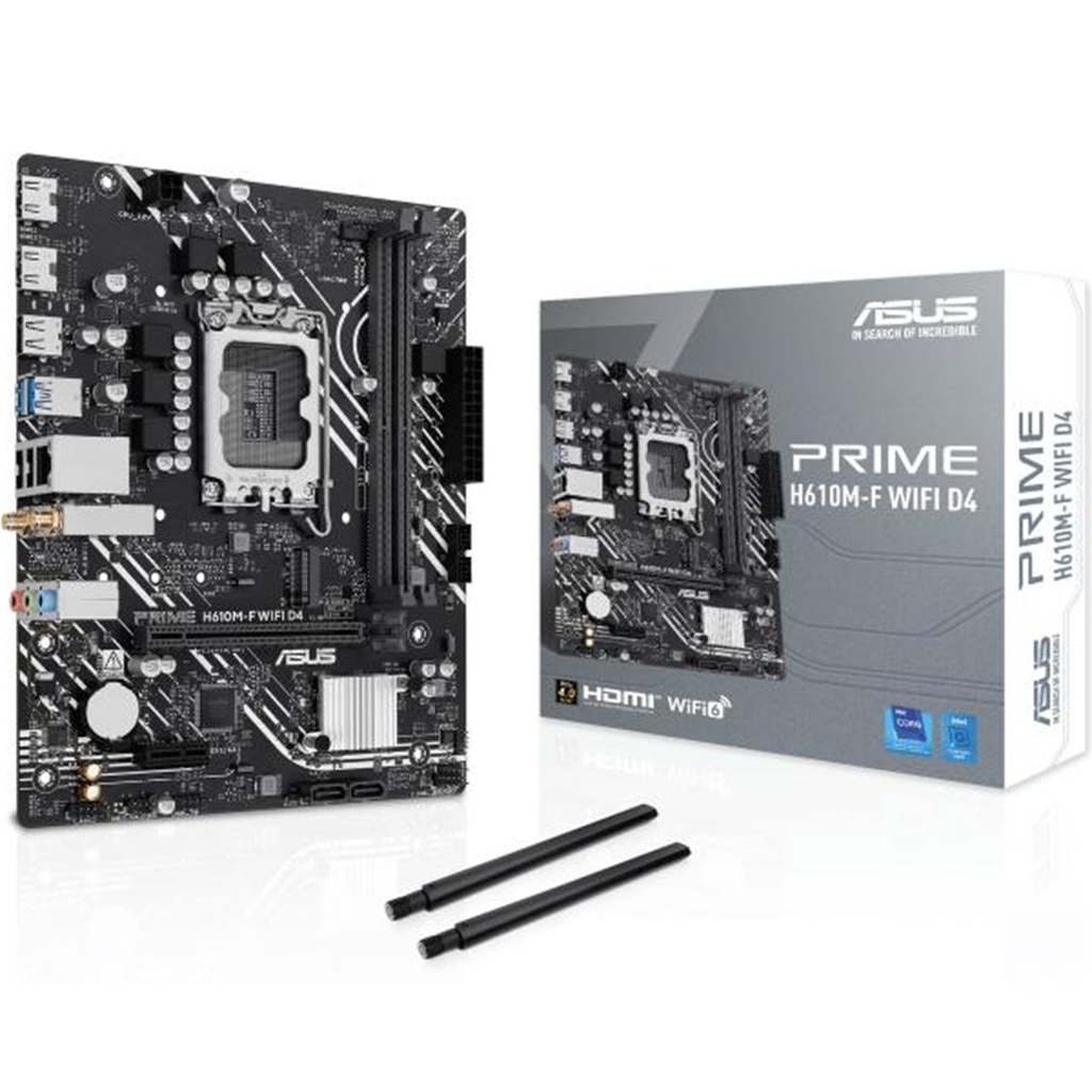 Tarjeta Madre Asus PRIME H610M-F WIFI D4 Micro ATX LGA 1700 64GB DDR4 2x HDMI