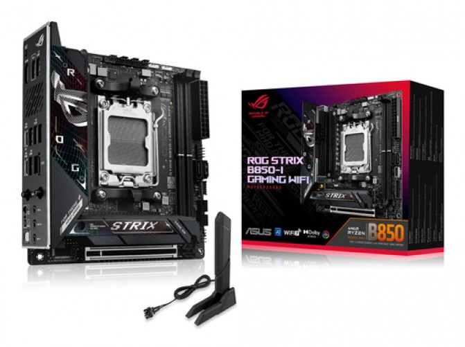 Tarjeta Madre Asus Rog Strix B850-i Gaming Wifi, Mini-itx, Socket Am5, 96gb Ddr5, Hdmi/dp
