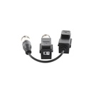 Kit de transceptor (balluns) turbohd con boton push / hasta 8 mp (4k) / 100% cobre / soporta hd-tvi / ahd /cvi /cvbs / audio por coaxitron / datos para menu de configurar camaras