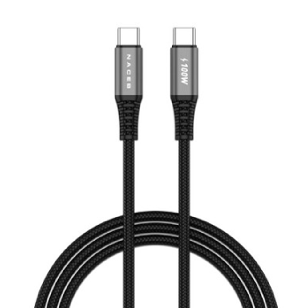 Naceb Cable USB-C Macho - USB-C Macho, 1 Metro