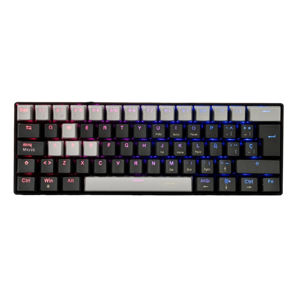 Teclado Mecánico Gamer Naceb Viper LED RGB 60% MX Red Alámbrico USB Español