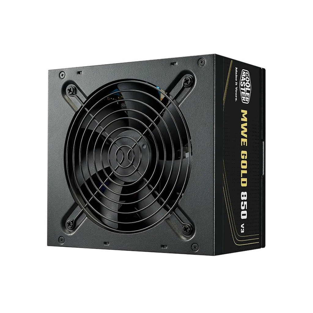 Fuente de Poder Cooler Master MWE V3 80 PLUS Gold 24-pin ATX 12VHPWR 120mm 850W