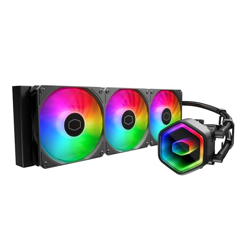 Cooler Master Masterliquid 360 Core II ARGB Enfriamiento Líquido para CPU, 3x 120mm, hasta 1750RPM, Negro