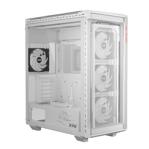 Gabinete xpg battlecruiser ii pst, midi tower, soporta e-atx, atx, m-atx, m-itx, vent 4x120 mm, sin fuente, blanco