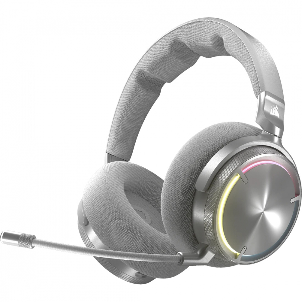 Corsair Audífonos Gamer CA-9011373-WW, Inalámbrico, USB, Plata