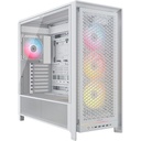 Gabinete corsair cc-9011310-ww 5000d frame blanco argb cristal templado med-torre sin fuente