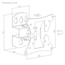 Soporte monitor manhattan p/1 monitor 13 a 32 pared articulado