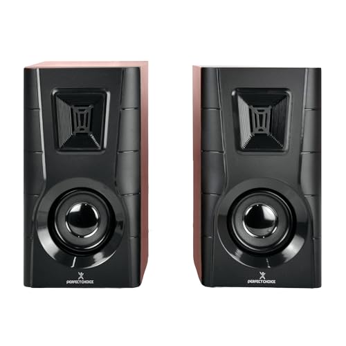 Bocinas para computadora acabado de madera sonido 2.0 meridian | perfect choice -
