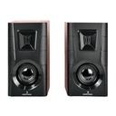 Bocinas para computadora acabado de madera sonido 2.0 meridian | perfect choice -